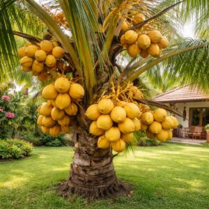 Malayan yellow Dwarf Hybrid coconut plant (COD)- (Pack of 1)
