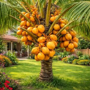 Kerala orange dwarf hybrid coconut plant (COD)- (Pack of 1)