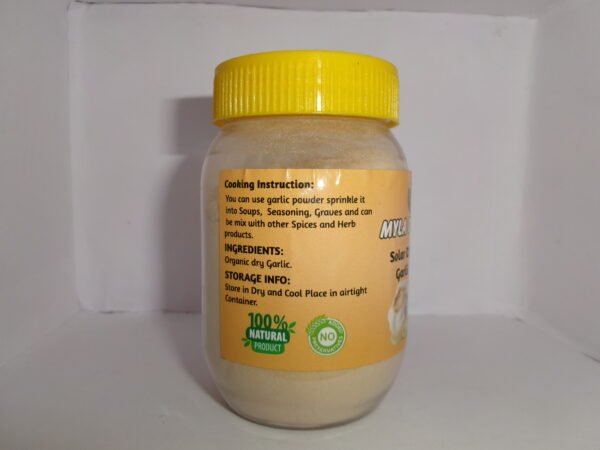 Solar Dehydrated Garlic Powder – 100% Natural, Vegan, Non-GMO, Gluten-Free, [100g+100g=200g] - Image 3