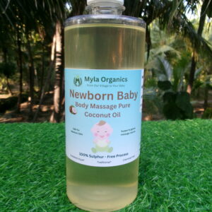 Sulphur-Free Pure Coconut Oil for Newborn Baby Body Massage – 500 ml | Cold Pressed | 100% Natural & Chemical Free
