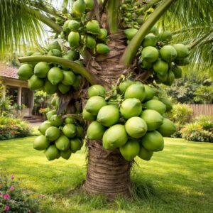 Ganga Bondam Green Dwarf Coconut plant (Dwarf x Tall) - (Pack of 1)